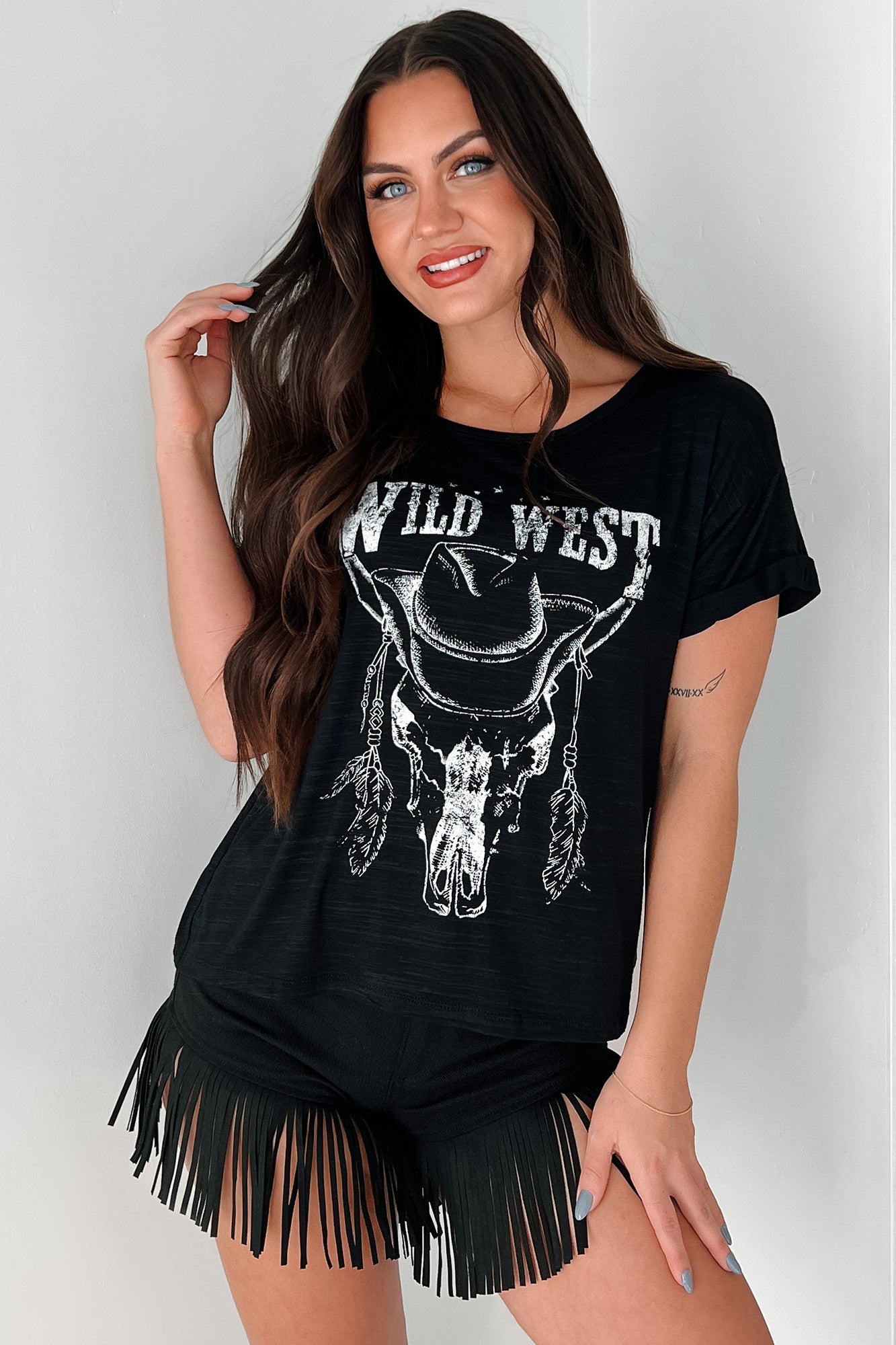 Stock Yard Style Western Graphic Tee (Black)
